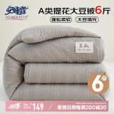 安睡宝（SOMERELLE）A类10%大豆纤维提花被冬季被子棉被芯约6斤200*230cm 无染灰