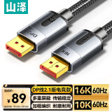 山泽 DP线2.1专业版 16K高清视频线10K60Hz 8K240Hz DisplayPort电脑显卡接显示器连接线 1.5米 PP15