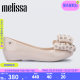 Melissa（梅丽莎）蝴蝶结低跟时尚通勤休闲女士单鞋33680 米白色 38