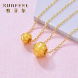 赛菲尔 黄金路路通转运珠女款足金999.9裸珠配珠 珠径约0.55cm 约0.4克