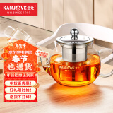 金灶（KAMJOVE） 600ML茶壶 耐热玻璃茶壶不锈钢过滤内胆泡茶壶 花茶壶煮茶壶A-07