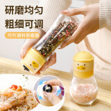 杰凯诺鸭子黑胡椒粉研磨瓶胡椒研磨器花椒粉碎机花椒调味瓶 矮款180ml