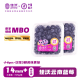 佳沃（joyvio）云南当季蓝莓MBO系列 14mm+中果 2盒装 约125g/盒 生鲜水果