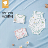 贝肽斯婴儿衣服包屁衣夏季薄款新生儿宝宝优可丝无袖背心连体哈衣