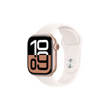 Apple Watch Series 10 智能手表42毫米玫瑰金色铝金属表壳淡桃粉色运动型表带M/L【蜂窝款】MWXR3CH/B