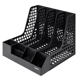 得力 四联带笔筒文件框 PB114 （单位：个） 黑色