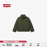 Levi's李维斯24秋季情侣同款休闲防寒保暖户外无帽羽绒服外套 绿色 XL