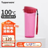 特百惠（Tupperware）茶韵500ML塑料杯 男女学生便携办公用水杯子大容量双饮口 美唇红