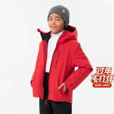 迪卡侬儿童滑雪服男童女童户外保暖棉服夹克外套KIDK明红145 4299340