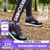 Skechers斯凯奇童鞋女大童时尚冬靴防滑冬季儿童运动棉鞋休闲鞋子302949LC 黑色/多彩色/BKMT 36