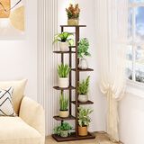 蜗家（WOJIA）花架花盆架子多层家用装饰置物层架铁艺客厅北欧简约挂架绿萝架 铜金花【高126cm】