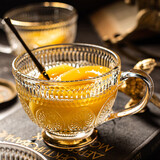 全适太阳花浮雕冰淇淋杯玻璃杯饮水杯雪糕杯奶昔甜品家用酸奶杯沙冰杯