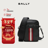 巴利(BALLY)新年礼物男包单肩包腰包黑色红白色条纹6230619