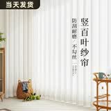 未来式幻影纱窗帘卧室纱帘透光不透人白纱客厅阳台防晒遮光2026新款窗纱 竖百叶纱-白色 【定做联系客服】【免费改短】