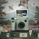 INSTAX富士instax立拍立得 一次成像相机 宽幅大视野 WIDE400 原野绿（WIDE300升级款） 