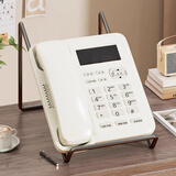 木格格桌面座机架办公室座机电话支架平板托架书籍柜台展铁艺座机支架 A款黑色中号