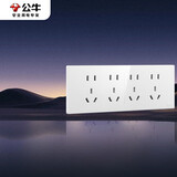 公牛（BULL）开关插座 超薄118型插座开关20孔十二孔插座面板G60Z456亮面白