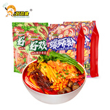 好欢螺（HAOHUANLUO）螺蛳粉经典原味螺丝粉袋装方便速食酸辣粉丝广西柳州米粉螺狮粉 加辣加臭400g*2袋+香菜260g*2袋