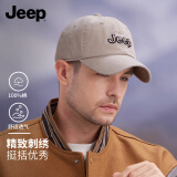 吉普（JEEP）帽子男士棒球帽四季潮流户外鸭舌帽防晒遮阳帽男女式太阳帽 卡其