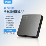 爱快（iKuai）千兆路由器 无线ap面板 AX3000 全屋wifi6 ac+ap 网络信号放大器 86型/插座/入墙式 poe供电 N11灰