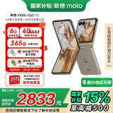 摩托罗拉【国家补贴】联想moto razr 50 超轻时尚 多功能大外屏 60万次折叠认证 5GAI手机 8+256GB大象灰