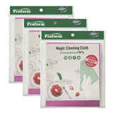 普乐姆德国百洁布细纤维抹布洗碗布不易沾油加厚吸水不掉毛清洁布 32cmx38cm加厚 抑菌型 3包/9片