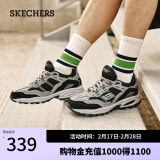 斯凯奇（Skechers）男子春季复古潮流百搭运动鞋增高老爹鞋休闲鞋237067 木炭色/黑色/CCBK 43