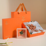 杭丝路真丝丝巾女围巾胸针方巾桑蚕丝领巾生日送妈妈长辈实用礼物花期