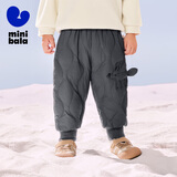 迷你巴拉（minibala）儿童羽绒裤新款男女童宝宝外穿秋冬款白鸭绒保暖裤子【三防】
