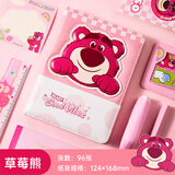 迪士尼（Disney）笔记本本子记事本学生高颜值手账本 加厚可爱有趣造型本子 草莓熊A75059-T1