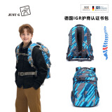 JUST G中学生减负大容量书包初中生减压书包高中生男女校园大学生书包 明朗蓝(加大容量)建议165-190cm