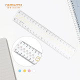 国誉（KOKUYO）淡彩曲奇亚克力高考透明直尺20cm 210*40*2.5mm颜色随机1个装 WSG-CLC20