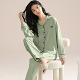 俞兆林睡衣女春夏季纯棉长袖开衫学生可外穿全棉冬季休闲套装25年新款 NSWR-01N10511女【100%纯棉】 XL （110-120斤）