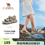 骆驼（CAMEL）2024夏季新品户外魔术贴凉鞋男女溯溪涉水速干沙滩鞋F14B162007