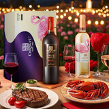张裕（CHANGYU） 龙藤名珠 臻彩西拉威代尔葡萄酒 红酒礼盒 750ml*2瓶 独立包装