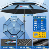 沃鼎钓鱼伞2025新款钓鱼遮阳伞户外垂钓拐杖伞大伞太阳伞沙滩伞台钓伞 2米 黑胶阻光 无惧烈日-湛蓝