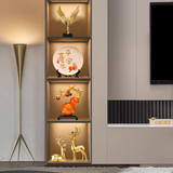 仓司乔迁新居大气酒柜摆件客厅套装电视柜玄关中式办公室工艺品摆设 《酒柜装饰摆件套餐A款》 高端默克金工艺【永不褪色】