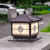 林爵福到太阳能庭院柱头灯户外防水门柱灯别墅花园围墙灯大门口柱子灯 福到柱头灯-接电款-咖色 30CM-适用40-50CM柱子