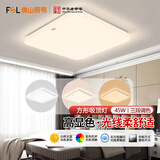 FSL 佛山照明led吸顶灯卧室灯具正方形小客厅灯现代简约卧室书房灯 48W全白方形 三段调色