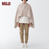 MUJI 可两面使用的雪尼尔毛毯 毯子盖毯披肩办公室午睡午休空调毯 灰米色 80*130cm