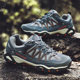 意大利进口专业登山鞋男真皮防滑春季户外越野运动鞋爬山徒步鞋女 61036深灰桔 43码【偏小，拍大一码】