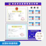 金隆兴食品安全公示栏公共场所卫生许可执照健康证监督证照公示牌