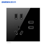 赛尔玛（SNRMA）智能触摸开关小爱语音控制开关面板手机app远程遥控蓝牙mesh单火 七孔插座【非智能】