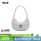 美职棒（MLB）旗舰官网虞书欣同款包包男女腋下包女士手提包单肩包生日礼物 纽约洋基/浅炭灰色（新款） F