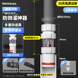 万康（MAGdrain） 厨房下水道防反水止逆阀二楼洗菜盆下水管防返水单向止回阀神器 6】40/50管通用【上接洗衣机】