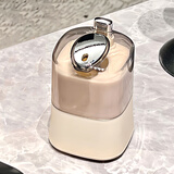 尊慕斯纸巾盒奶油风高级感家用客厅茶几桌面杂物多功能遥控器收纳抽纸盒 奶白色牙签筒/方形【1个】