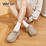 Walker Shop奥卡索休闲鞋女增高厚底运动健步鞋女四季跑步鞋女V151021灰色 38