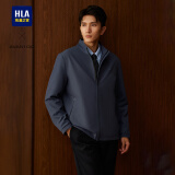 海澜之家（HLA）行政夹克男轻商务经典系列印花外套男春 蓝灰31 2XL 185/100A  推荐83-90kg