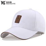 撞青春棒球帽子男士春夏季韩版户外休闲遮阳防晒帽鸭舌帽女士太阳帽 高尔夫标白色 均码 54-60cm