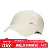 耐克（NIKE） 帽子 网球帽子男女户外运动帽高尔夫遮阳帽可调节鸭舌帽 椰奶色FB5372-113